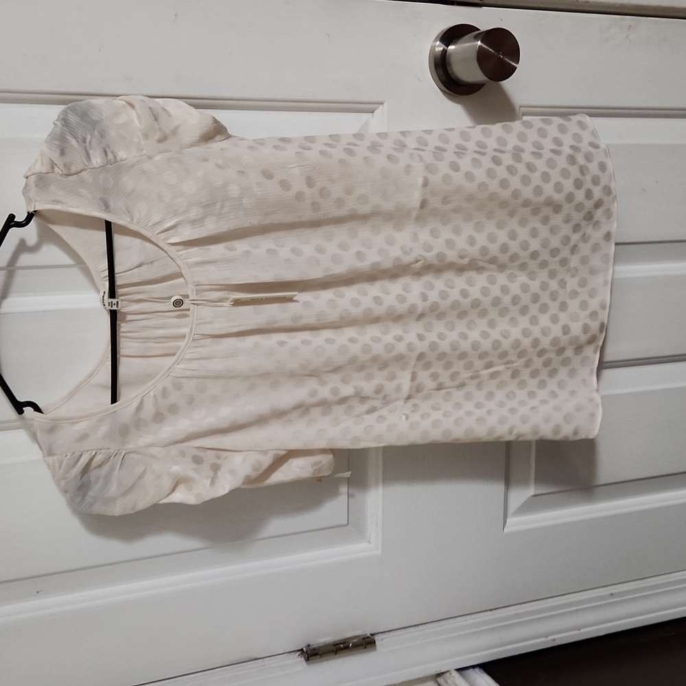 Max Studio Cream Blouse M